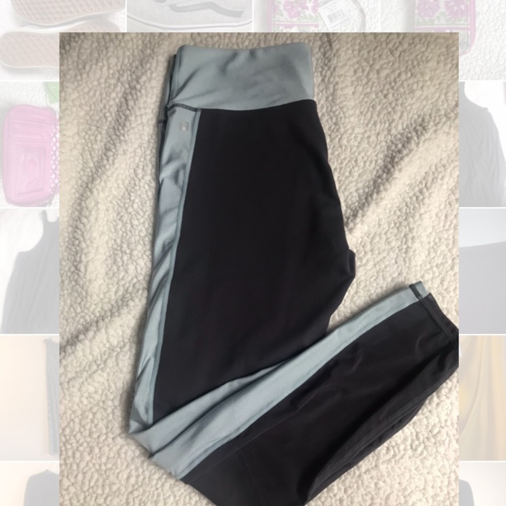 Fabletics metallic light blue and gray